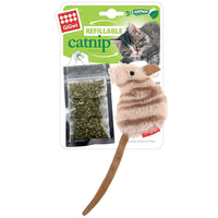 Thumbnail for Mouse Fluffy Plush Cat Toy with 3 Refillable Catnip Bags