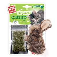 Thumbnail for Rabbit Fluffy Plush Cat Toy with 3 Refillable Catnip Bags