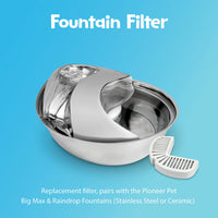 Thumbnail for Raindrop Durable Pet Fountain 60oz (Stainless Steel)