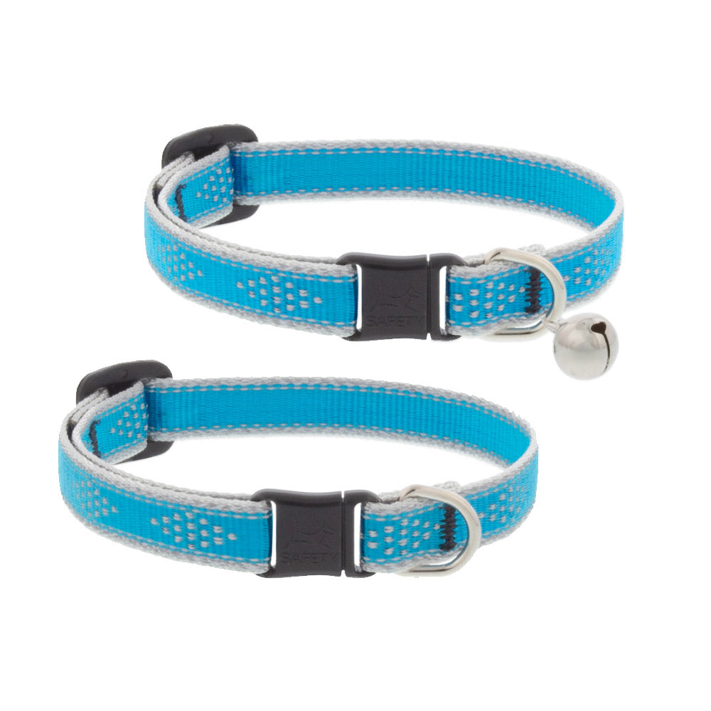 Reflective Safety Cat Collar – Blue Diamond - With Bell