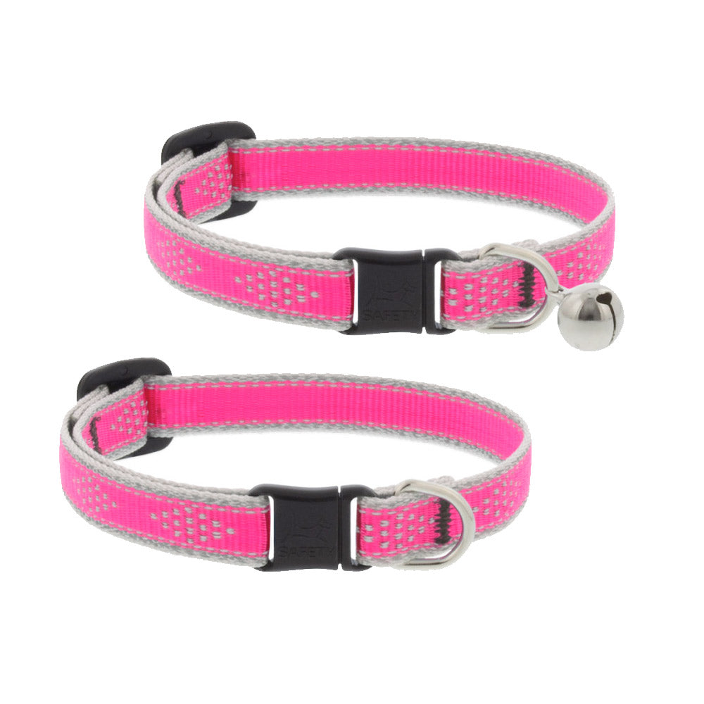 Reflective Safety Cat Collar – Pink Diamond - With Bell