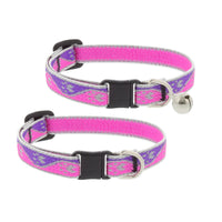 Thumbnail for Reflective Safety Cat Collar – Pink Paws - Without Bell