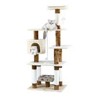 Thumbnail for Go Pet Club 67″ IQ Busy Box Cat Tree Condo with Sisal Covered Scratching Posts