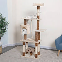 Thumbnail for Go Pet Club 67″ IQ Busy Box Cat Tree Condo with Sisal Covered Scratching Posts