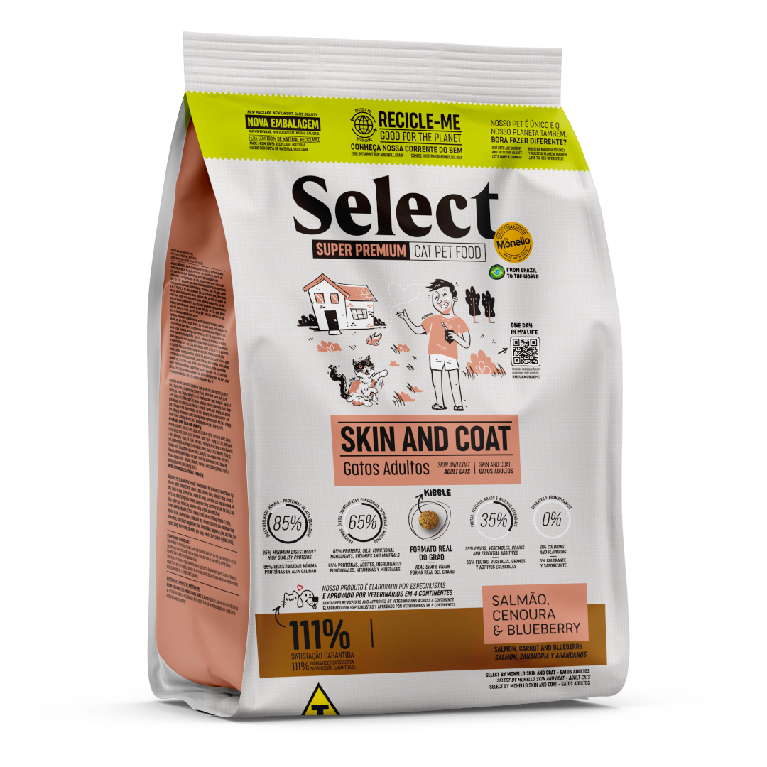 Select by Monello Skin and Coat (Salmon, Carrot and Blueberry) - 1.5kg