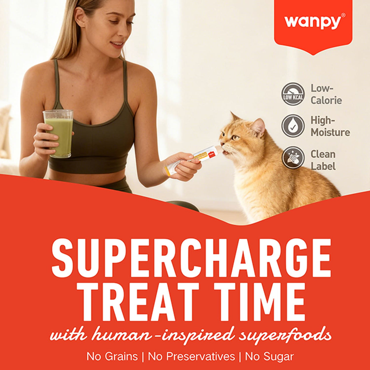 WANPY Superfoods Creamy Treat For Cat Tuna With Super Berries 70g