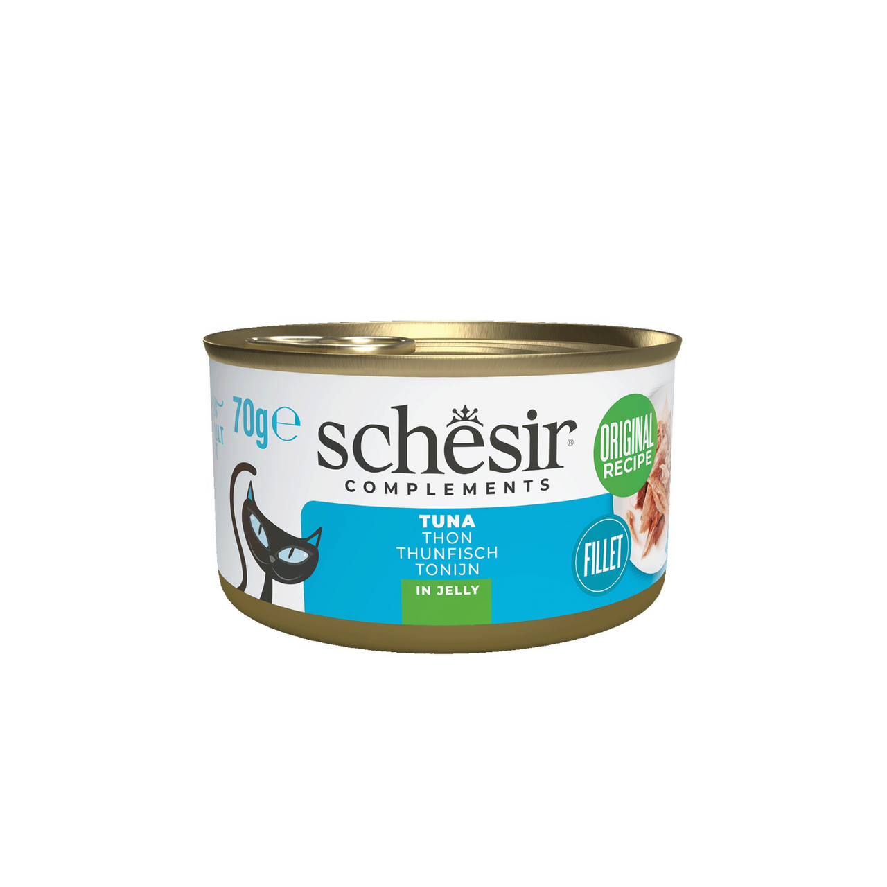 Schesir Complements Cat Wet Food  in Jelly Can- Tuna 70g [MOQ:12pcs]