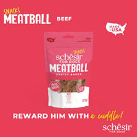 Schesir Grain-Free Dog Snacks Meat Balls 225g - Gently Baked Beef