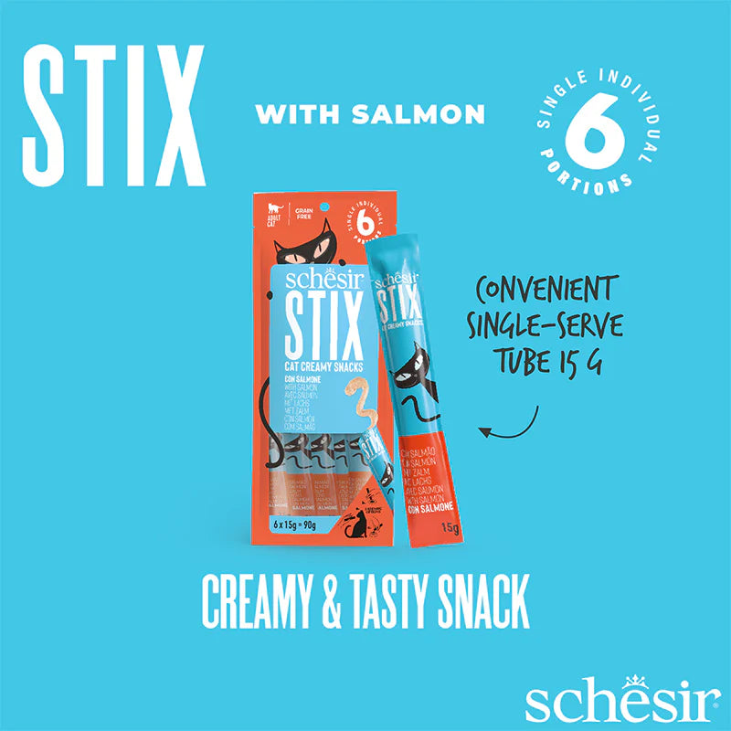 Schesir Summer Treat-Stix Mix Flavour [Chicken, Duck, Salmon & Tuna]-15g x 24pcs