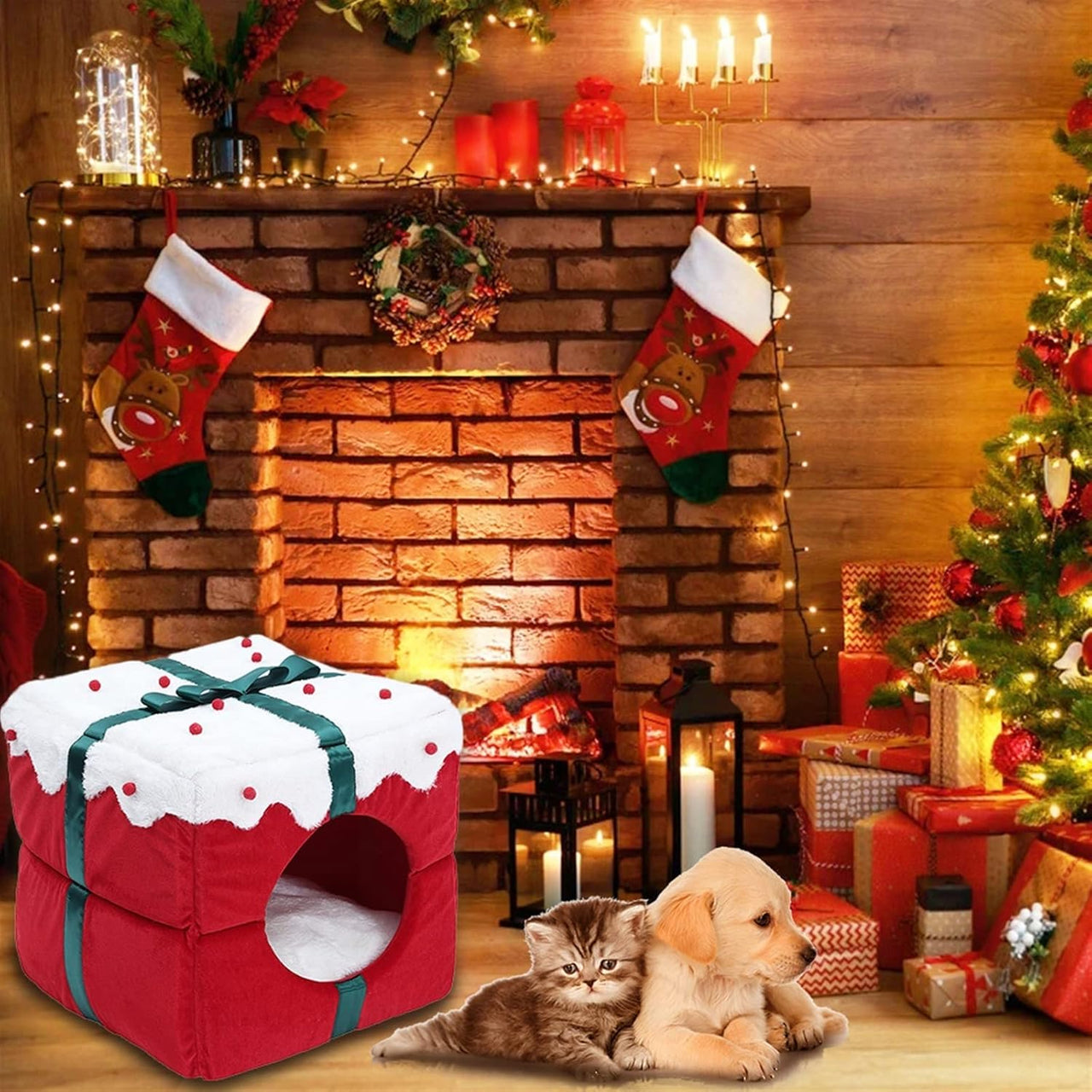 Seasopet Christmas Cat House 35x35cm