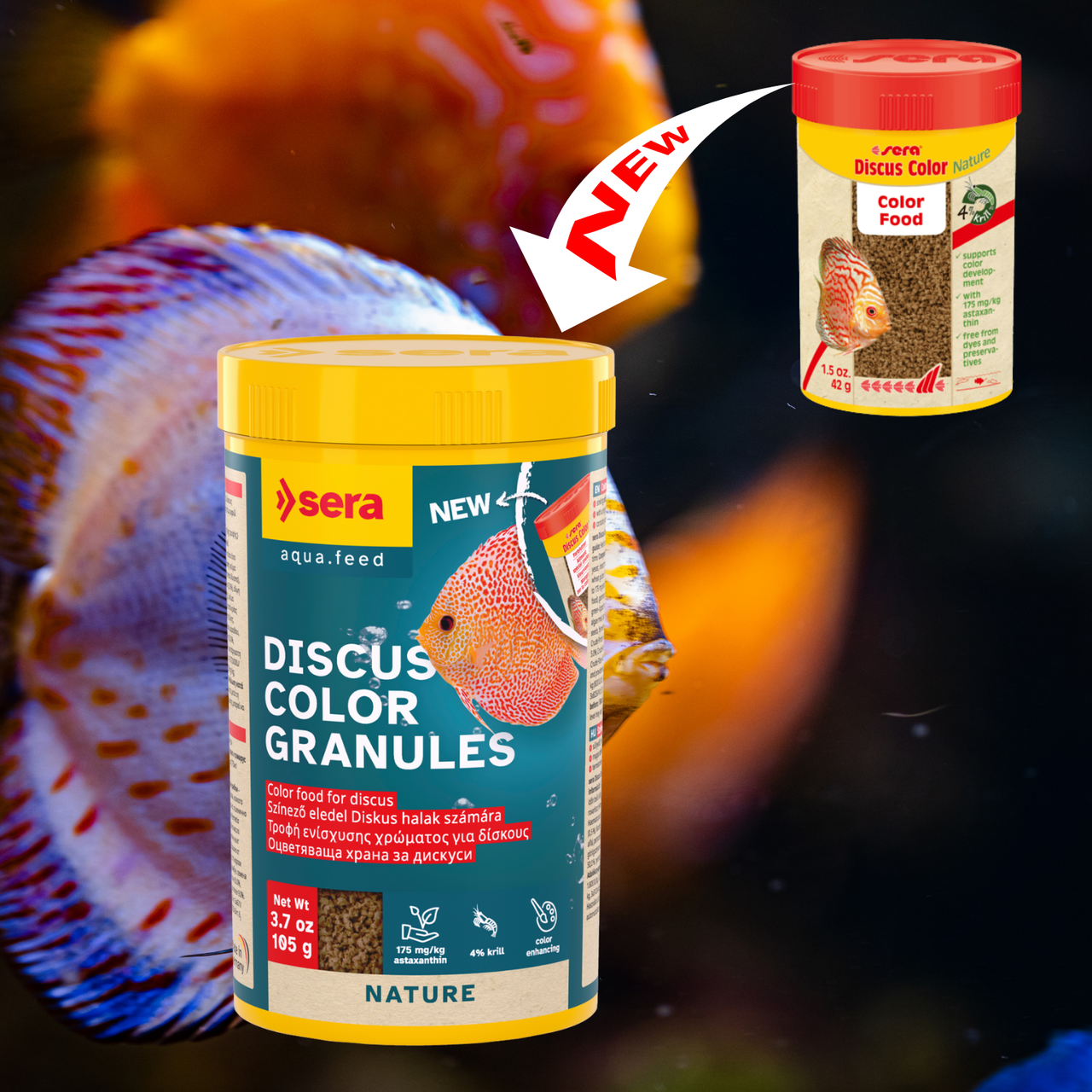 Sera Discus Color Nature 105g (250ml)[Color - Maroon]