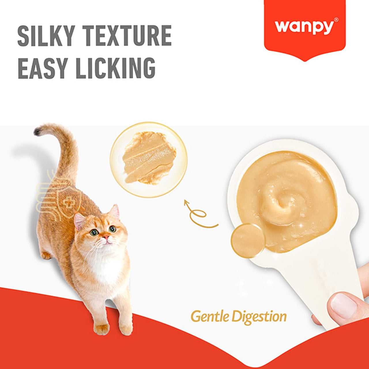 WANPY Lickable Cream Spoon – Chicken For Cat – (16g x 10pcs/box)