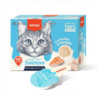 WANPY Lickable Cream Spoon – Salmon For Cat – (16g x 10pcs/box)