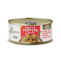APPLAWS TASTE TOPPER BROTH CHICKEN BEEF DOG TIN (156G-NA)