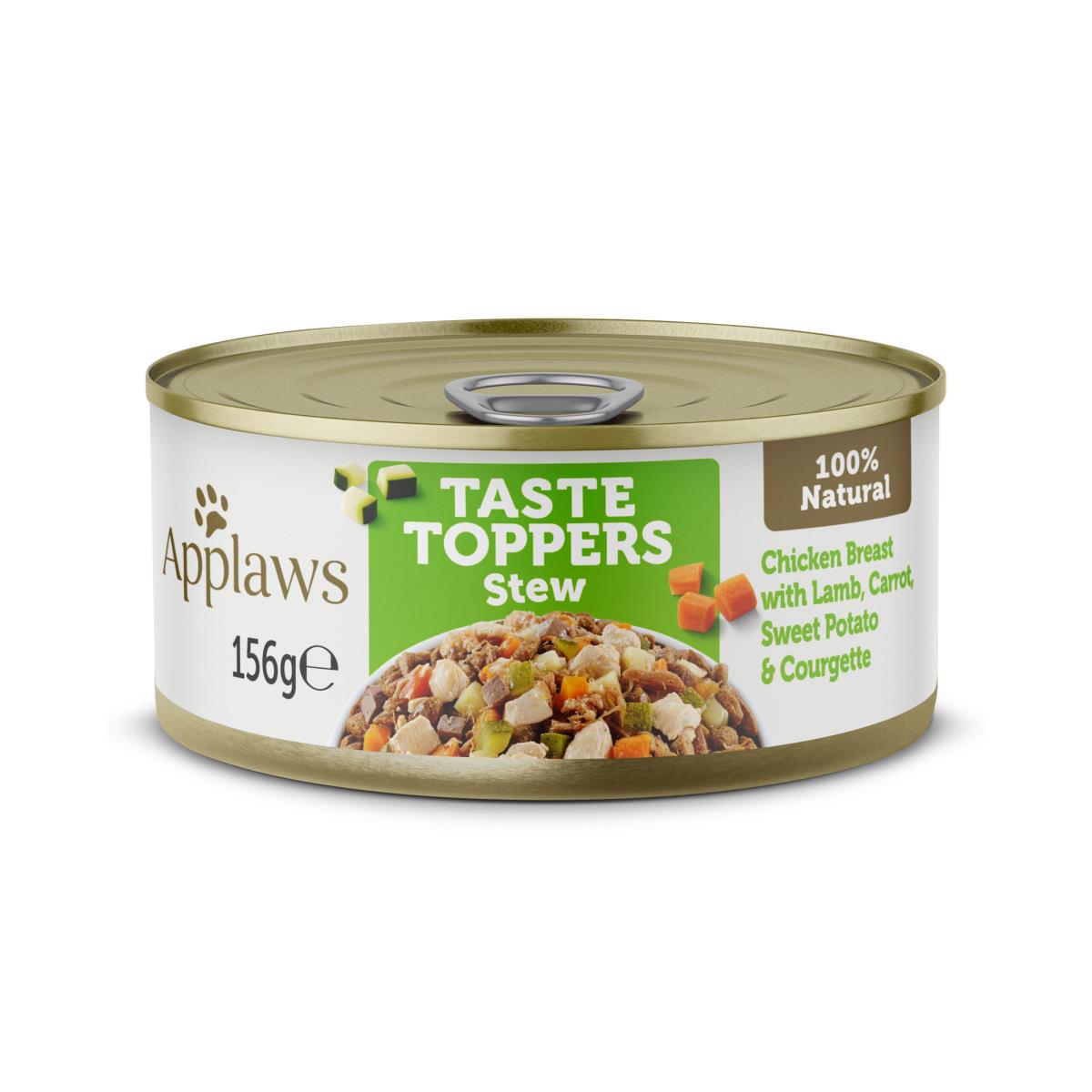 APPLAWS TASTE TOPPER STEW CHICKEN LAMB VEG DOG TIN (156G-NA)