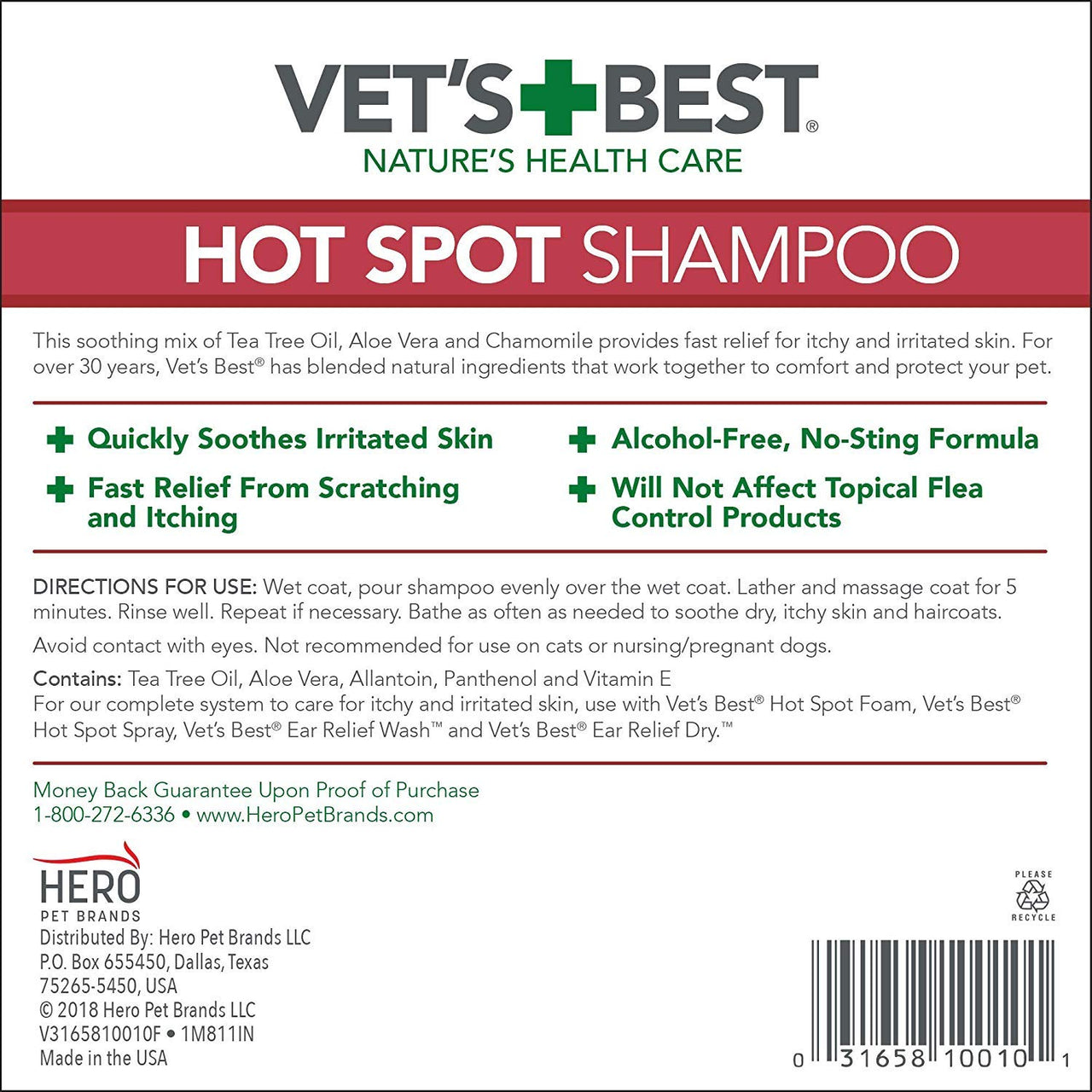 Vet’s Best Hot Spot Shampoo (16oz)