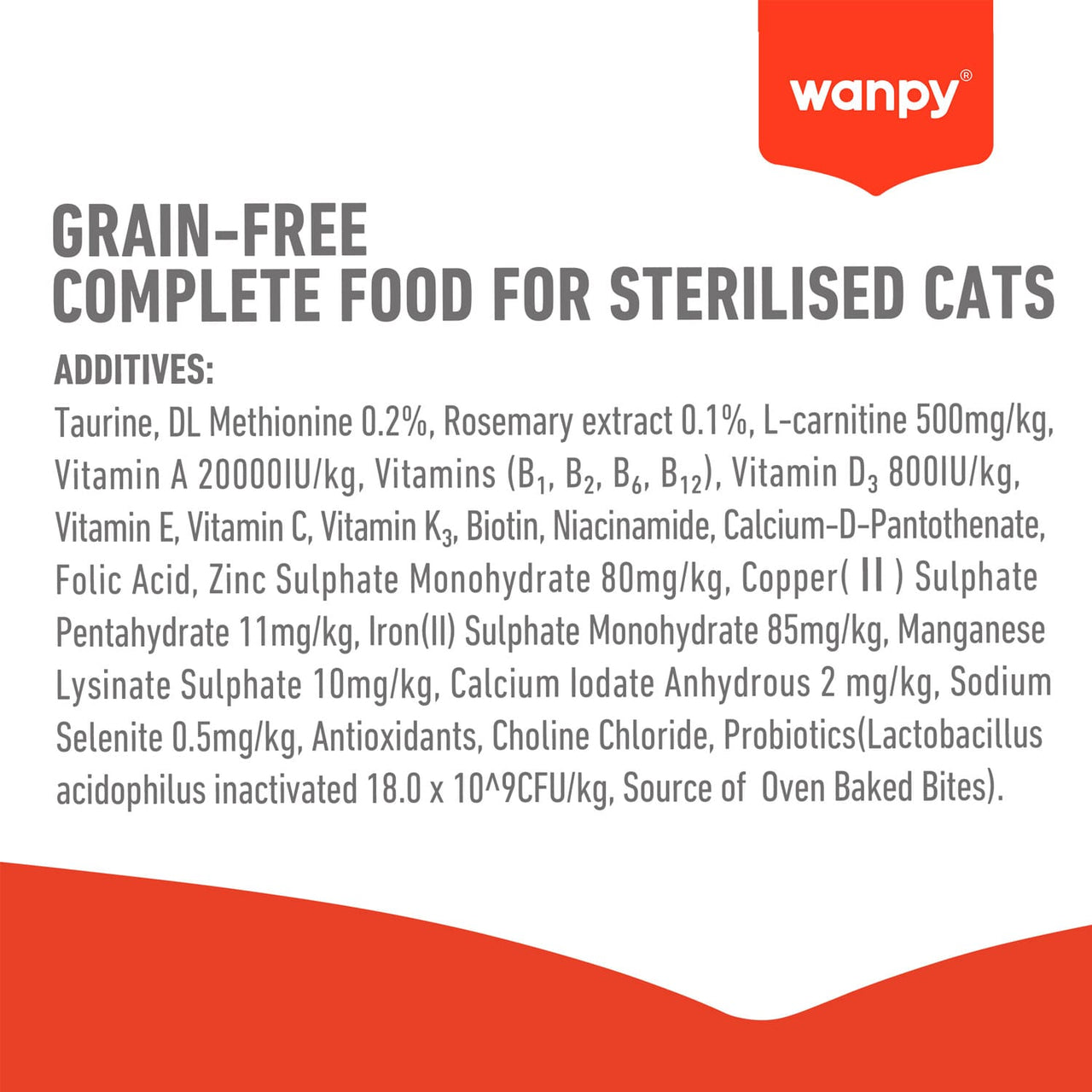 WANPY Grain Free Sterilized Cat Food – Salmon & Tuna Recipe - 1.5Kg