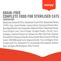 WANPY Grain Free Sterilized Cat Food – Salmon & Tuna Recipe - 8Kg