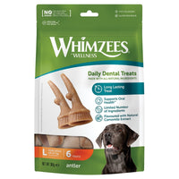 Thumbnail for WHIMZEES Occupy Antler Natural Dental Chews for Dogs – Large (6pc)