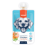 Thumbnail for Wanpy Tasty Meat Paste Chicken with Carrot & Pea for Dogs 90g