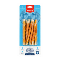 Wanpy Chicken Jerky & Rawhide Twists -10pcs(85g)
