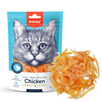 Thumbnail for Wanpy Chicken Jerky Strips for Cats 80g