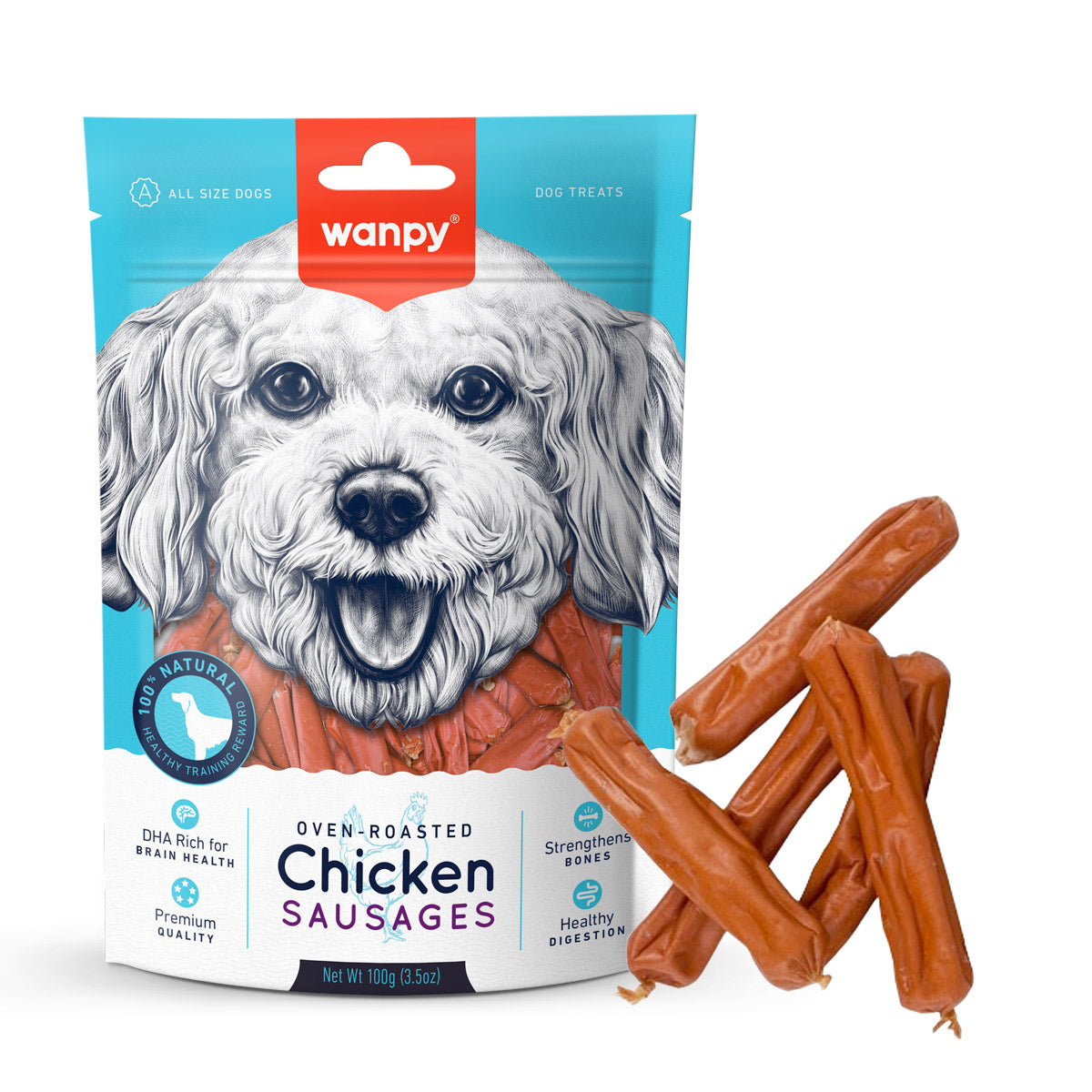 Wanpy Chicken Sausages 100g