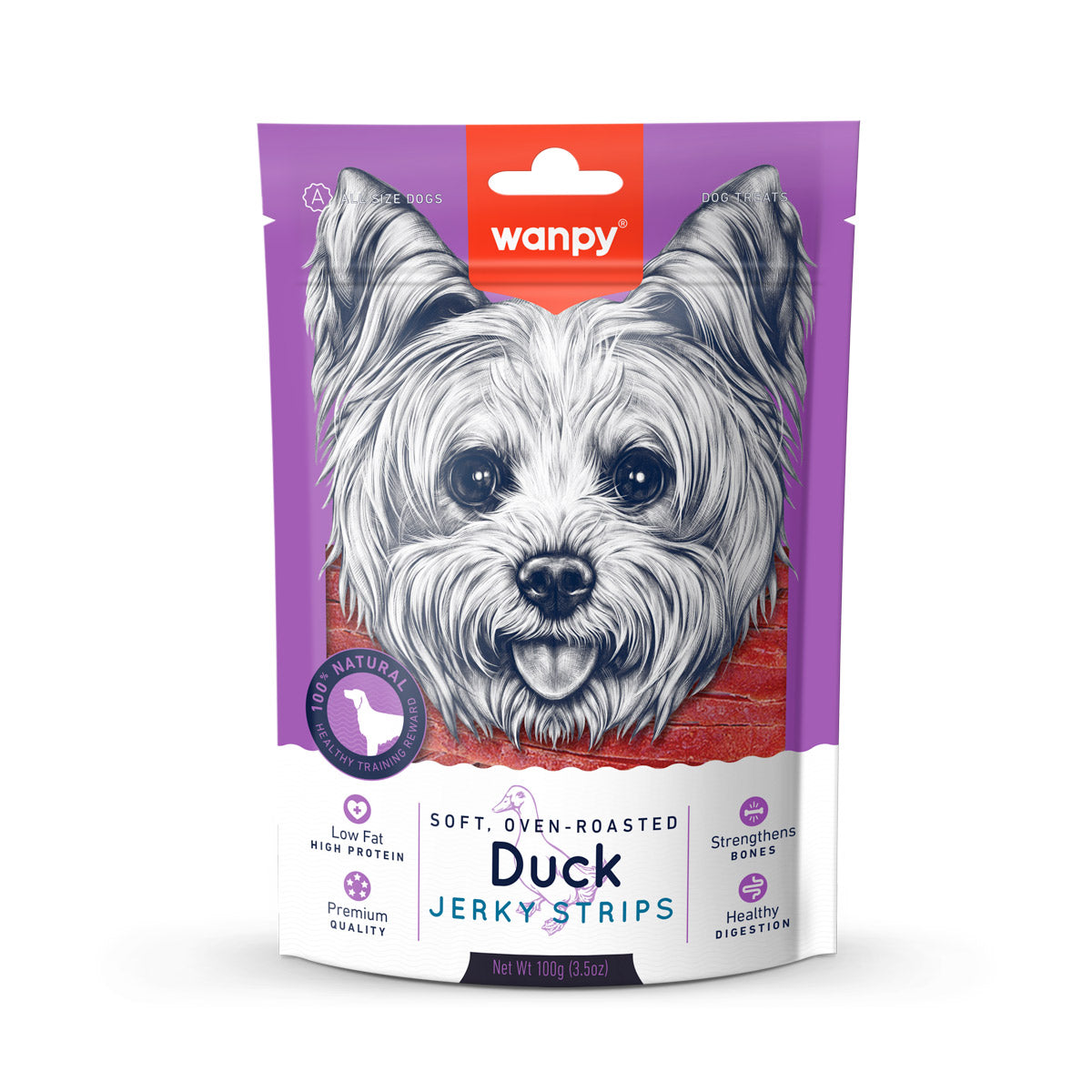 Wanpy Soft Duck Jerky Strips 100g