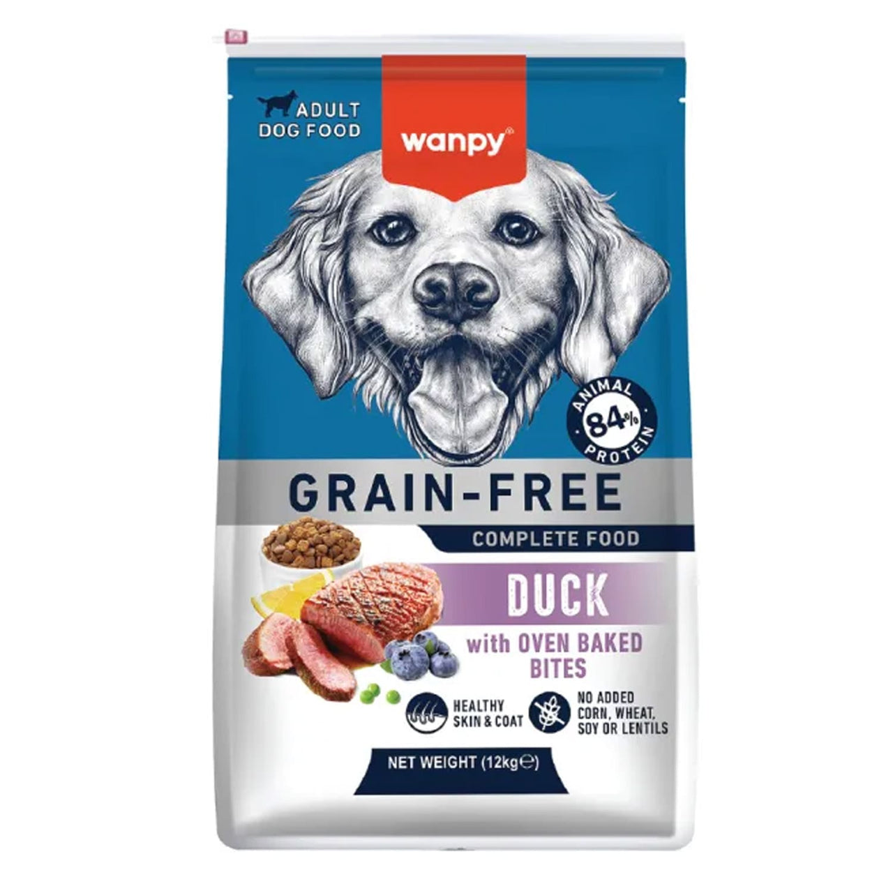 Wanpy Grain Free Complete Food for Adult Dog – Duck Recipe - 1.5Kg