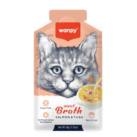 Thumbnail for Wanpy Meat Broth Salmon & Tuna for Cats (50gm) – 1Box 12pcs