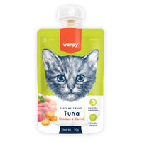 Thumbnail for Wanpy Tasty Meat Paste Tuna, Chicken and Carrot for Cats 90g