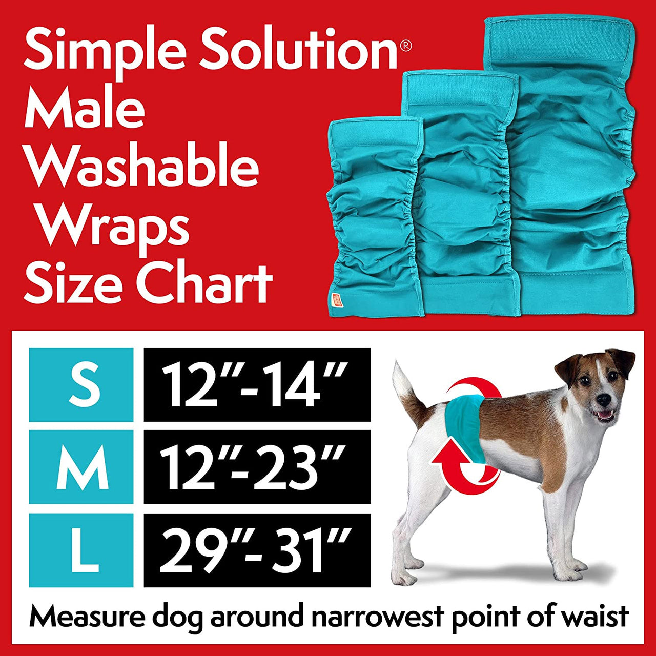 Simple Solution Washable Male Dog Wraps - large