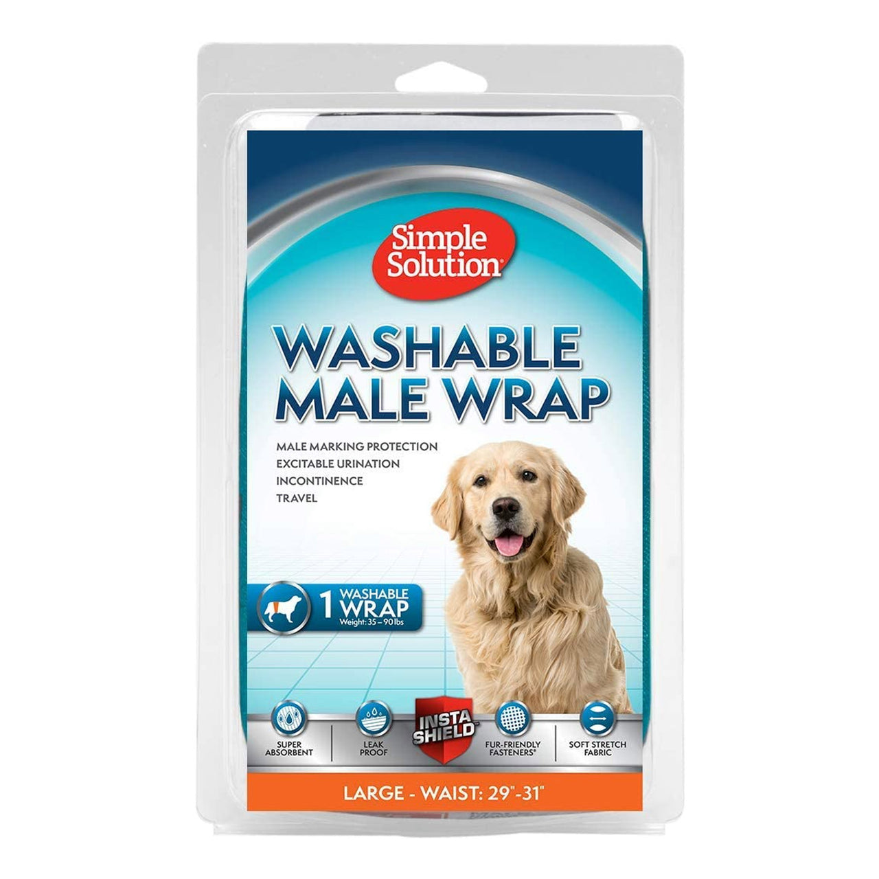 Simple Solution Washable Male Dog Wraps - large