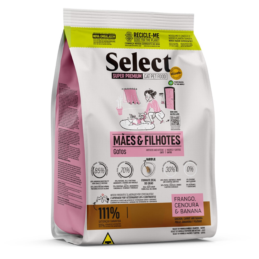 Select by Monello Mothers and Kittens (Chicken, Carrot and Banana) - 1.5kg