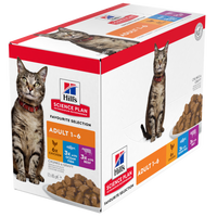 Hill’s Science Plan Adult Cat Wet Food Multipack With Chicken, Ocean Fish, Beef Pouches (12x85g)