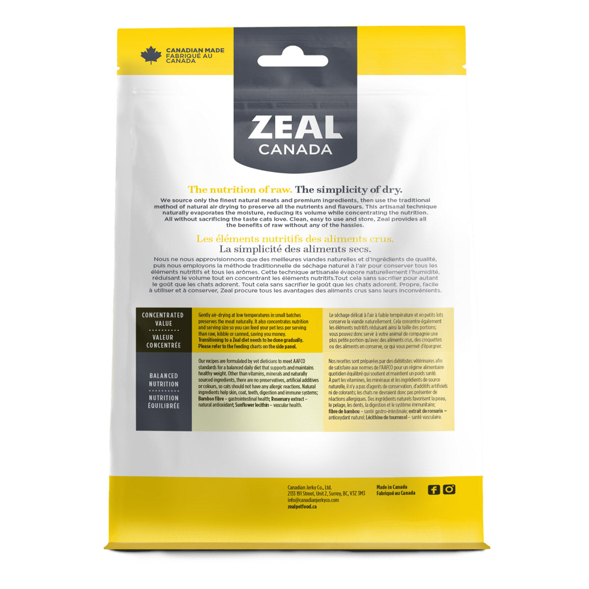 Zeal Gently Air-Dried Chicken Recipe for Cats 14oz/400 g