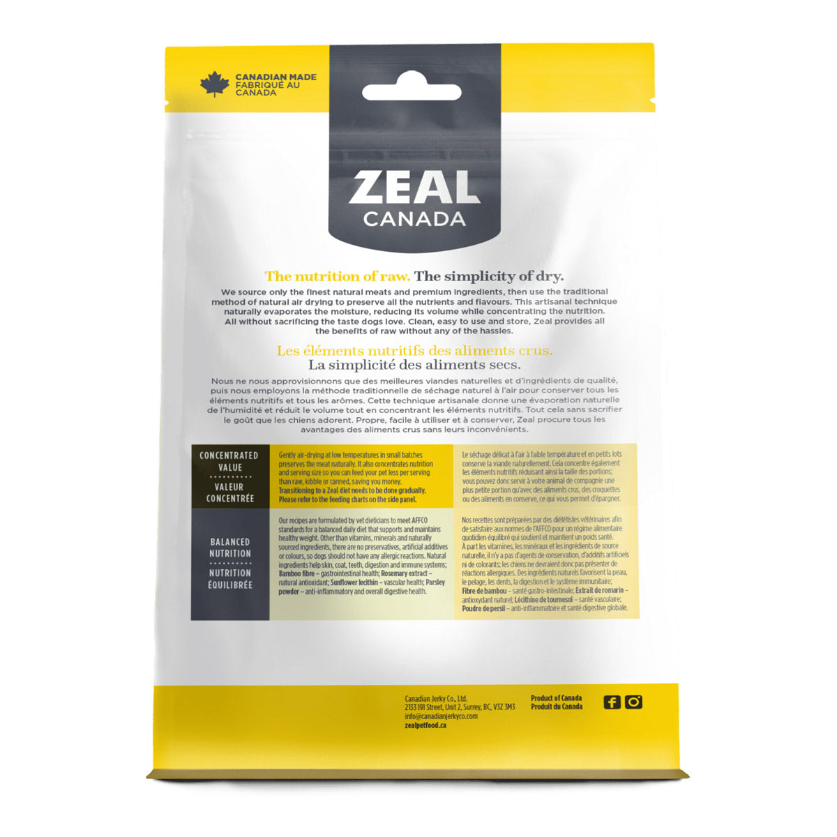 Zeal Gently Air-Dried Chicken Recipe for Dogs - 2.2lbs/1kg