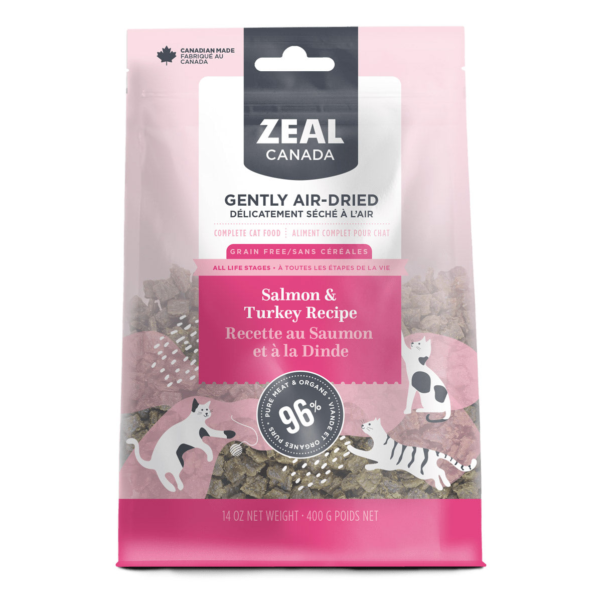 Zeal Gently Air-Dried Salmon and Turkey Recipe for Cats 14oz/400g