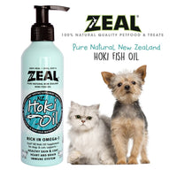 Thumbnail for Zeal Natural Hoki Fish Oil Supplement for Cats & Dogs (225ml)