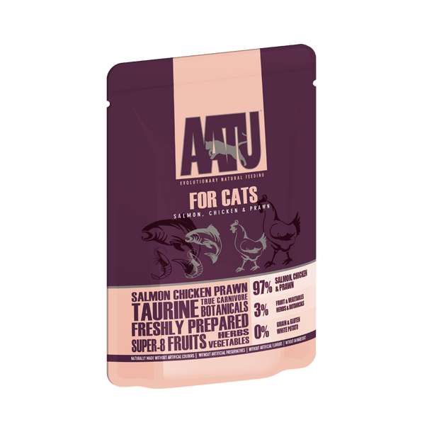 AATU Salmon Chicken & Prawn Wet Cat Food 85g - 85g