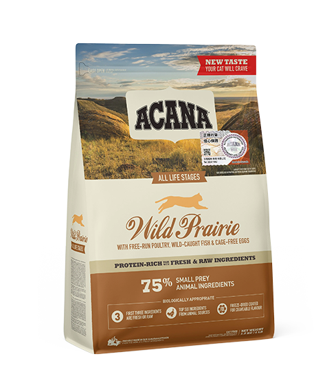 Acana Wild Prairie Free-Run Poultry Wild-Caught Fish All Life Stages Dry Cat Food - 1.8kg