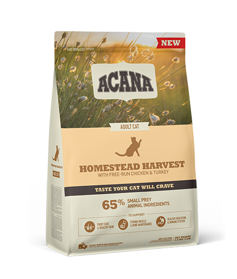 Acana Homestead Harvest Free-Run Chicken & Turkey Adult Dry Cat Food - 4.5kg