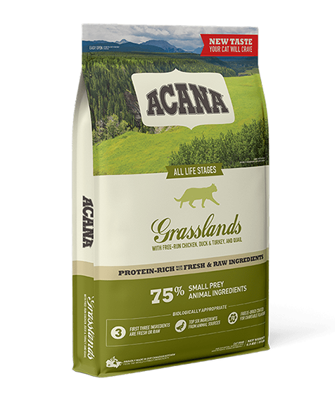 Acana Grasslands Free-Run Chicken & Turkey All Life Stages Dry Cat Food - 4.5kg