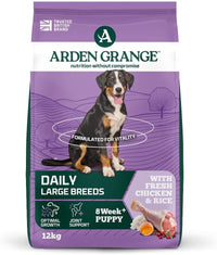 Arden Grange Daily Large Breeds Puppy with Fresh Chicken & Rice Dry Dog Food - 12kg