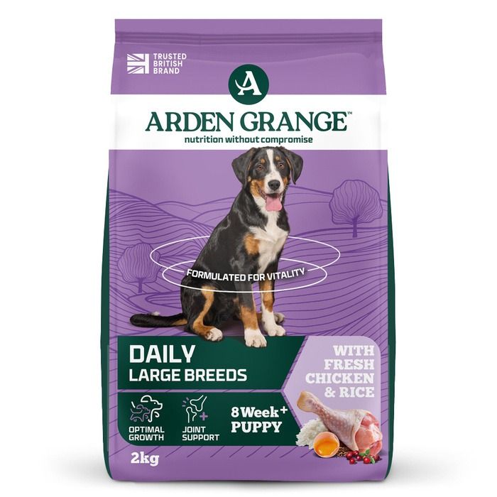 Arden Grange Daily Large Breeds Puppy with Fresh Chicken & Rice Dry Dog Food - 2kg