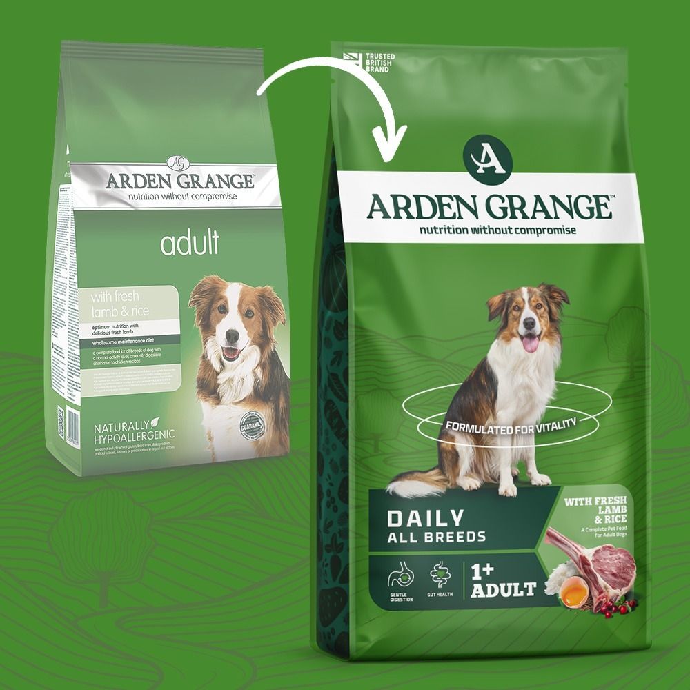 Arden Grange Daily All Breeds Adult Fresh Lamb & Rice Dry Dog Food - 12kg