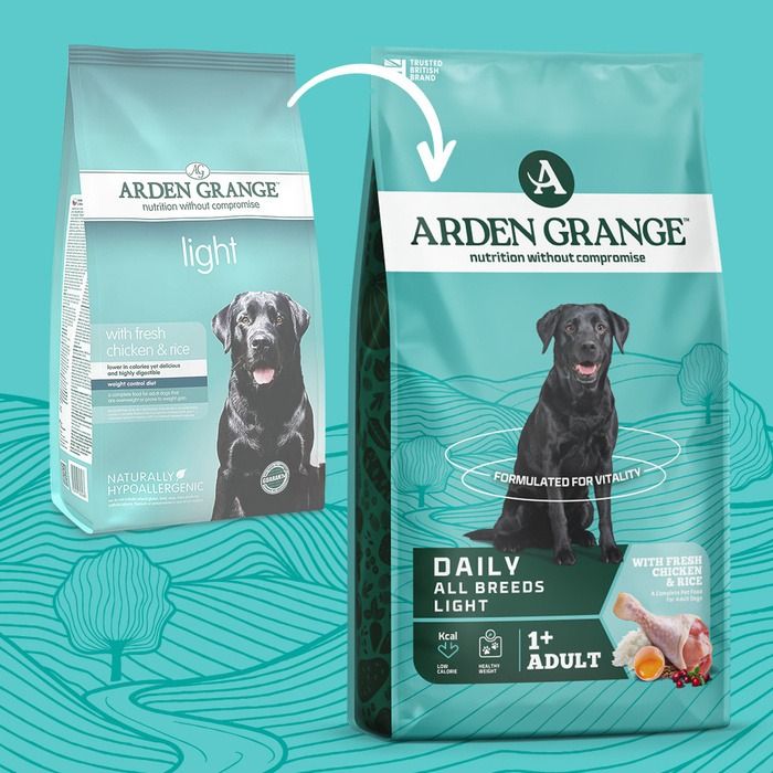 Arden Grange Daily All Breeds Light Adult Fresh Chicken & Rice Dry Dog Food - 6kg