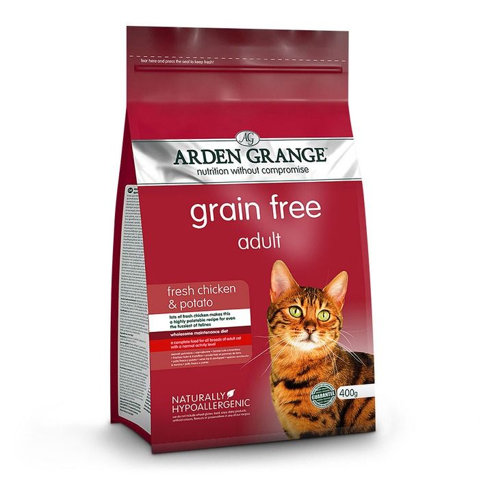 Arden Grange Grain Free Adult Fresh Chicken & Potato Dry Cat Food - 4kg