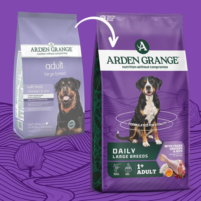 Arden Grange Daily Large Breeds Adult Fresh Chicken & Rice Dry Dog Food - 2kg