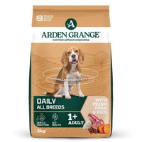 Arden Grange Daily All Breeds Adult with Fresh Pork & Rice Dry Dog Food - 2kg